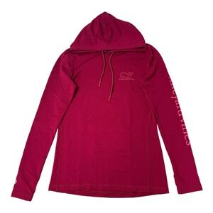 Vineyard Vines Performance Hoodie Pink Whale Logo Long Sleeve Women's XXS‎